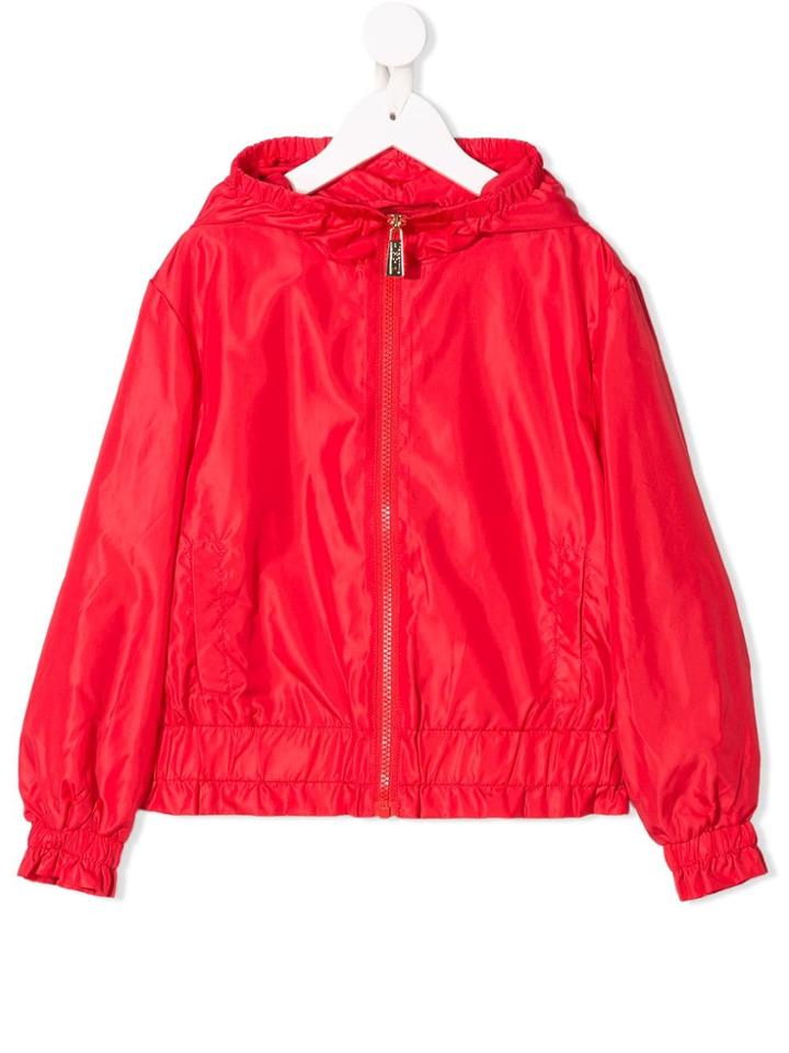 Moschino Kids Teen Rope Logo Rain Jacket - Red