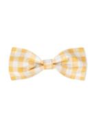 Hucklebones London - Checked Bow Hairclip - Kids - Silk/lurex - One Size, Girl's, Grey