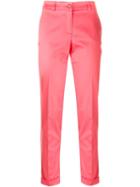 P.a.r.o.s.h. Slim Fit Trousers, Women's, Size: Medium, Pink/purple, Cotton/spandex/elastane