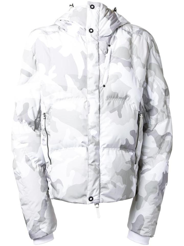 Kru Camouflage Hooded Padded Jacket, Men's, Size: Large, Brown, Polyester