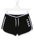 Dkny Kids Teen Logo Print Track Shorts - Black