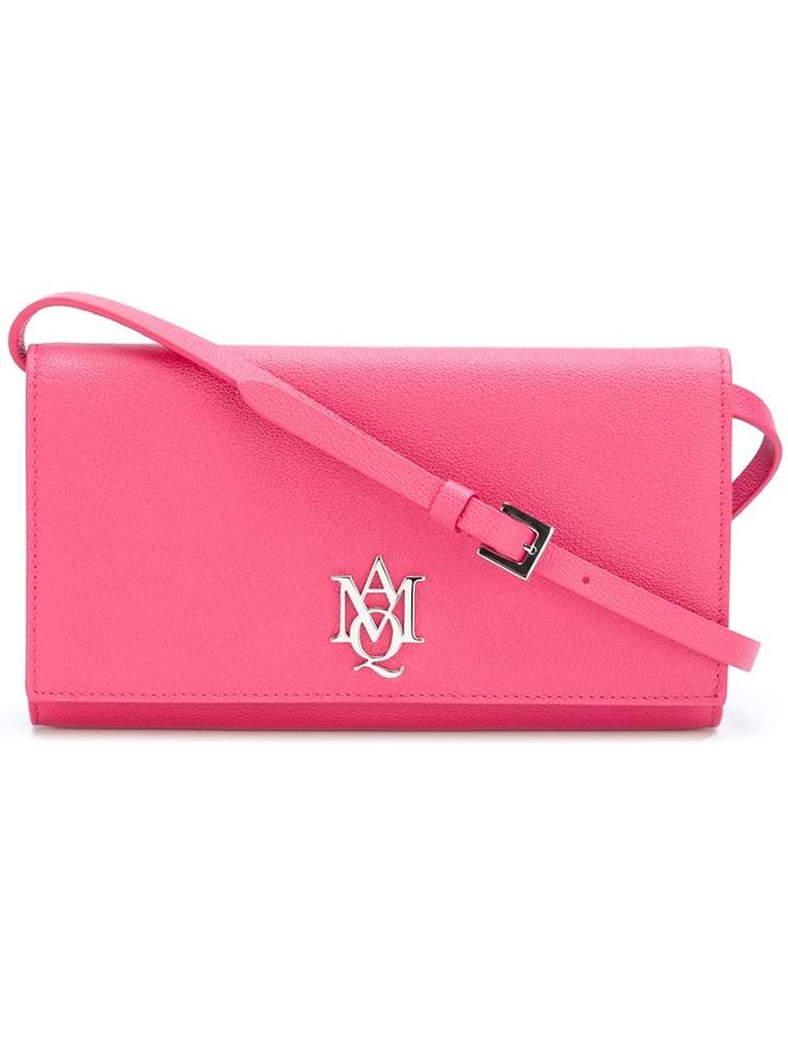 Alexander Mcqueen Amq Pouch With Strap, Women's, Pink/purple