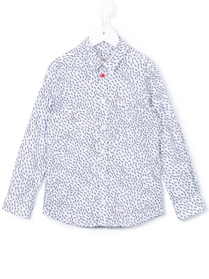 Paul Smith Junior Ant Print Shirt, Boy's, Size: 8 Yrs, White