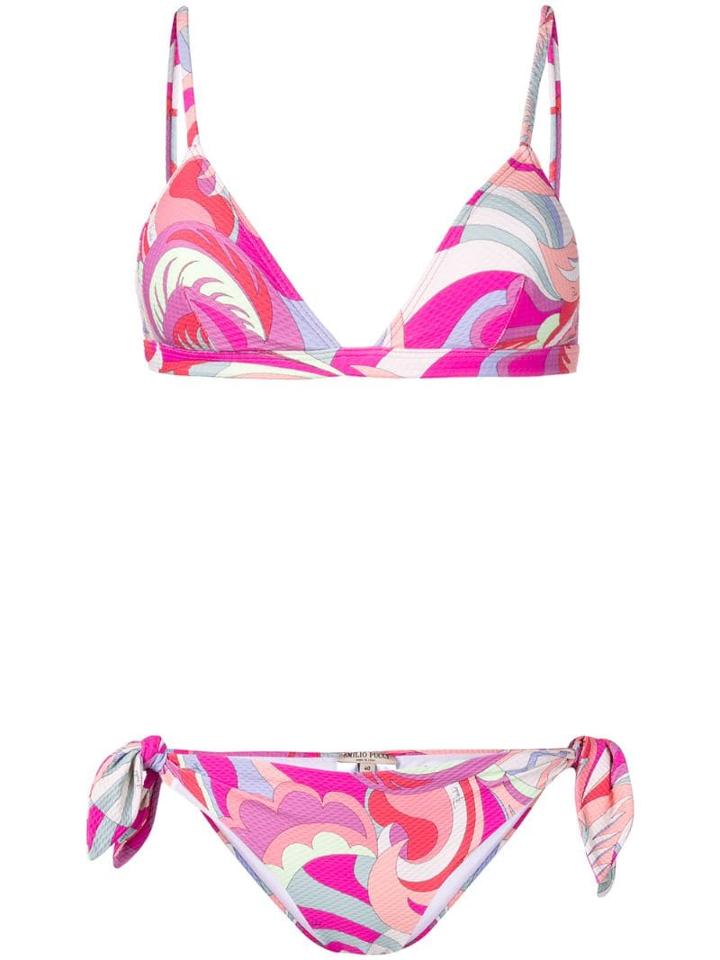 Emilio Pucci Acapulco Print Piqué Bikini - Pink