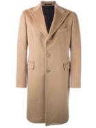 Tagliatore Single Breasted Coat, Men's, Size: 50, Nude/neutrals, Angora/virgin Wool/cupro
