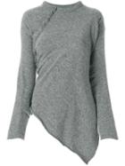 Comme Des Garçons Pre-owned Asymmetric Knitted Blouse - Grey