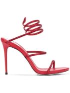 René Caovilla Ankle Length Sandals - Red