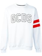 Gcds Logo Print Sweatshirt, Men's, Size: Medium, White, Cotton