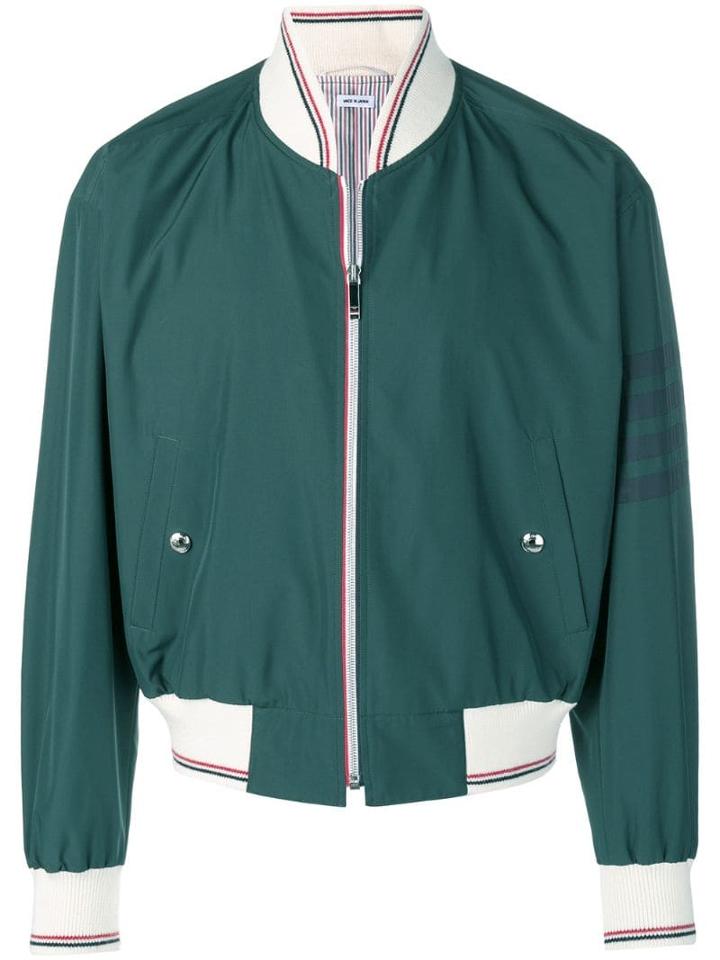Thom Browne 4-bar Oversized Ripstop Blouson Jacket - Green
