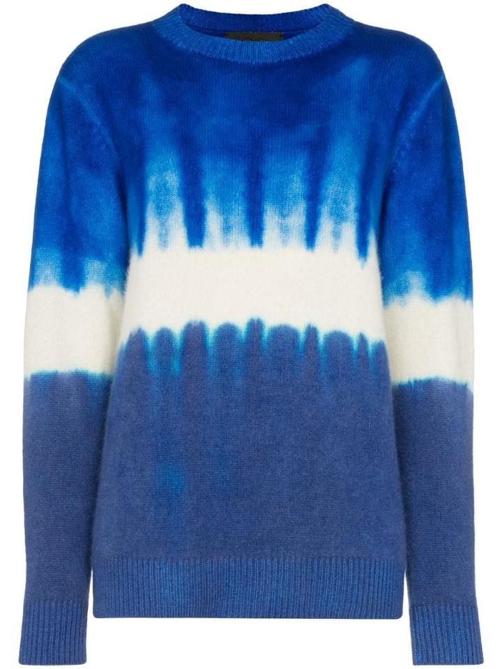 The Elder Statesman Tie-dye Print Cashmere Jumper - Blue