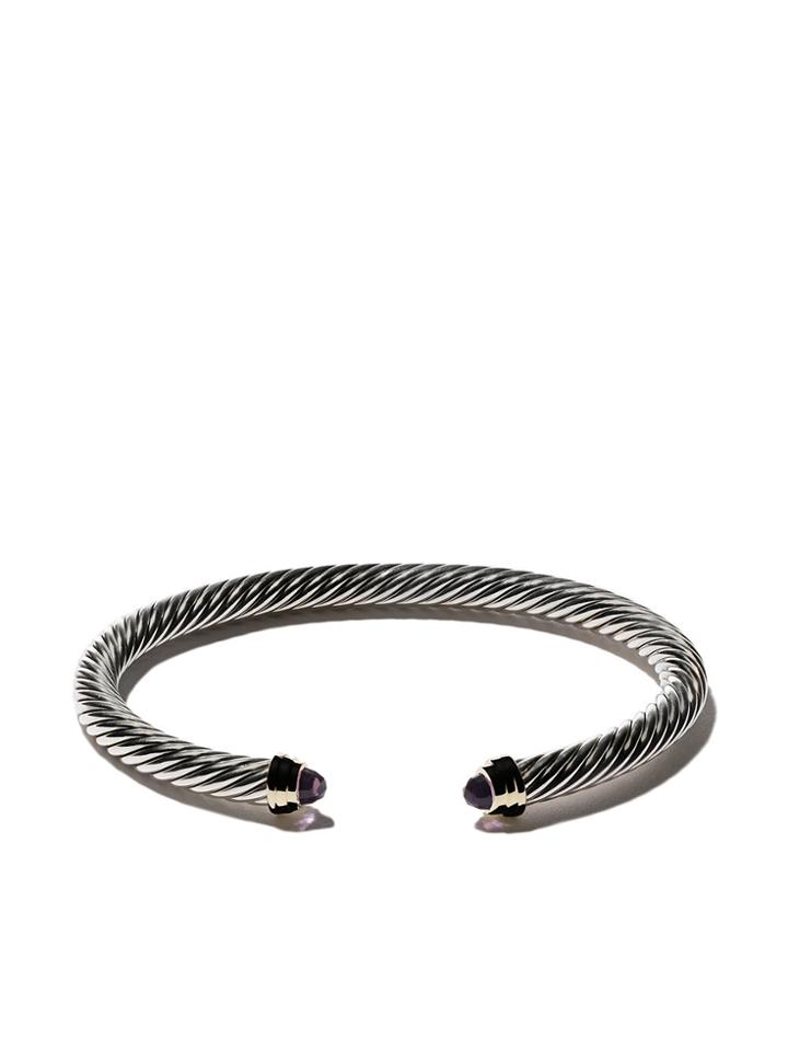 David Yurman Cable Classics Amethyst And 14kt Yellow Gold Cuff