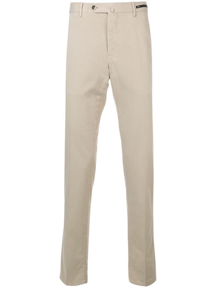 Pt01 Straight-leg Chinos - Neutrals
