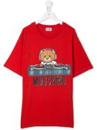 Moschino Kids Bear Print T-shirt - Red