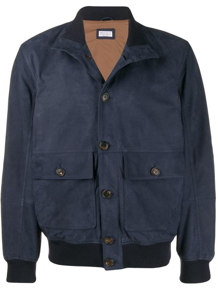 Brunello Cucinelli Flight Jacket - Blue