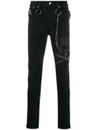 Mastermind World Faded Skull Print Jeans - Black