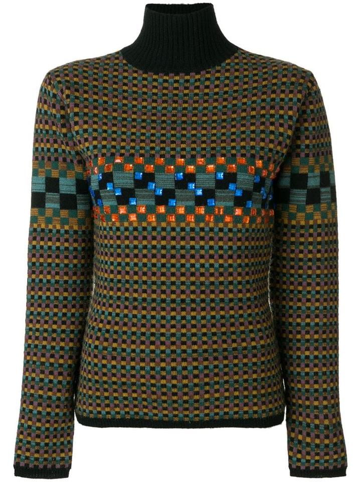 Jean Paul Gaultier Pre-owned Square Pattern Knit Jumper - Multicolour