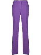 Victoria Victoria Beckham High-waist Flared Trousers - Pink & Purple