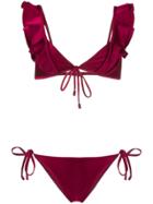 Zimmermann Ruffle Trim Bikini - Pink