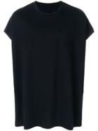 Unravel Project Oversized Cap Sleeve T-shirt - Black