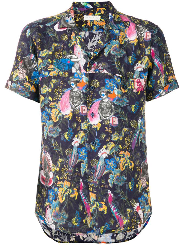 Etro Graphic Print Shirt - Blue