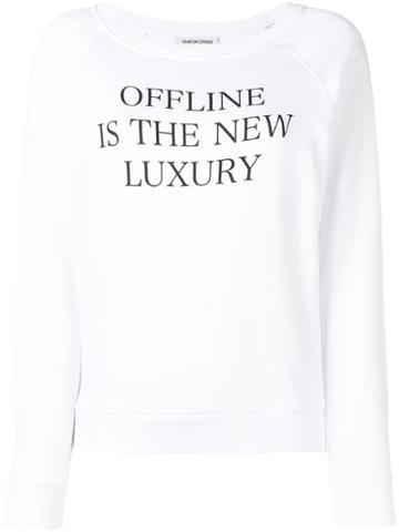 Quantum Courage Print Sweatshirt - White