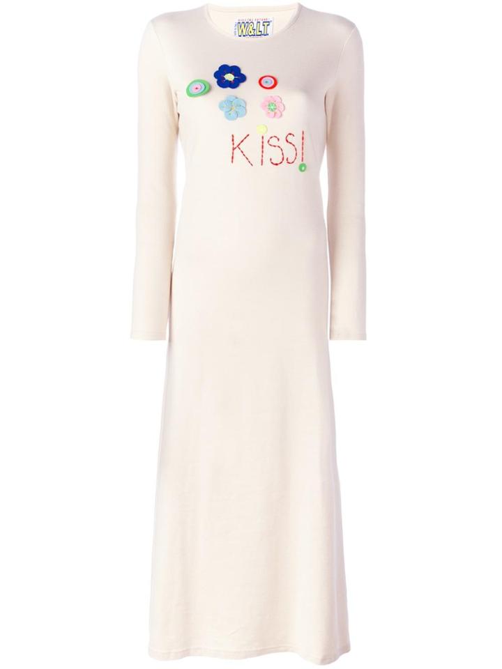 Walter Van Beirendonck Vintage Appliquéd Maxi Dress - Nude & Neutrals
