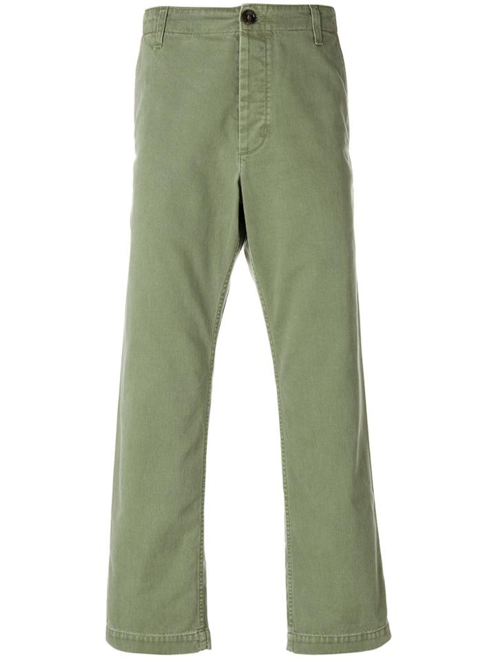 Gucci Cropped Chino Trousers - Green