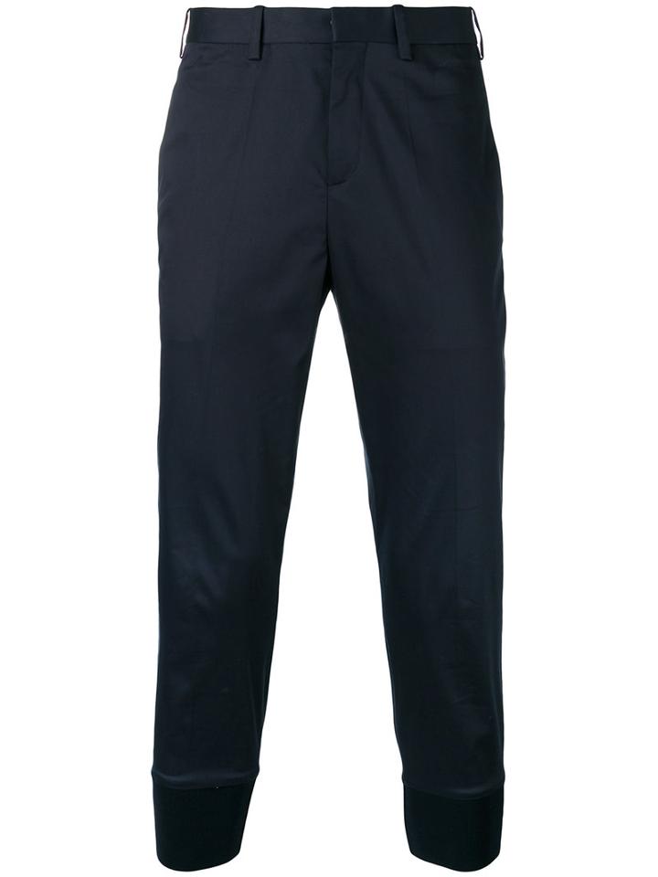 Neil Barrett - Skinny Cropped Trousers - Men - Cotton/spandex/elastane - 50, Blue, Cotton/spandex/elastane