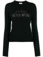 Chiara Ferragni Rhinestone Logo Jumper - Black