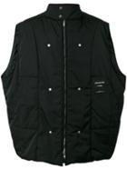Raf Simons Back Photo Print Vest, Men's, Size: 48, Black, Polyester