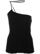 Jacquemus Asymmetric Fitted Top - Black