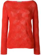 Etro Open Knit Detail Sweater - Red
