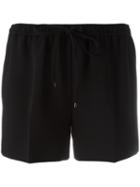 Alexander Wang Drawstring Tailored Shorts, Women's, Size: 4, Black, Polyester/triacetate