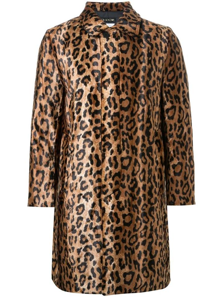 Dresscamp Leopard Print Coat, Adult Unisex, Size: Large, Brown, Rayon