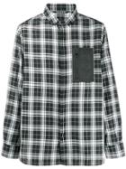 Neil Barrett Contrast Pocket Plaid Shirt - Black