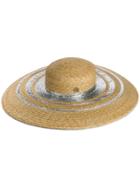 Maison Michel Bianca Capeline Hat - Neutrals