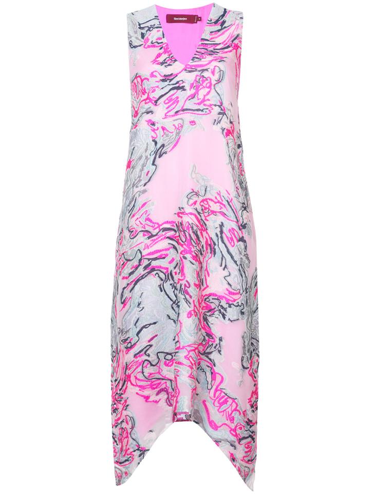 Sies Marjan Embroidered Print Dress - White