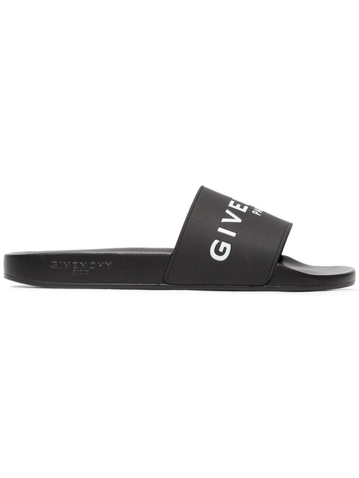 Givenchy Logo Slides - Black