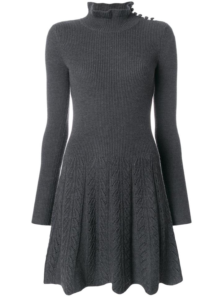 See By Chloé Ribbed Flared Dress - Grey