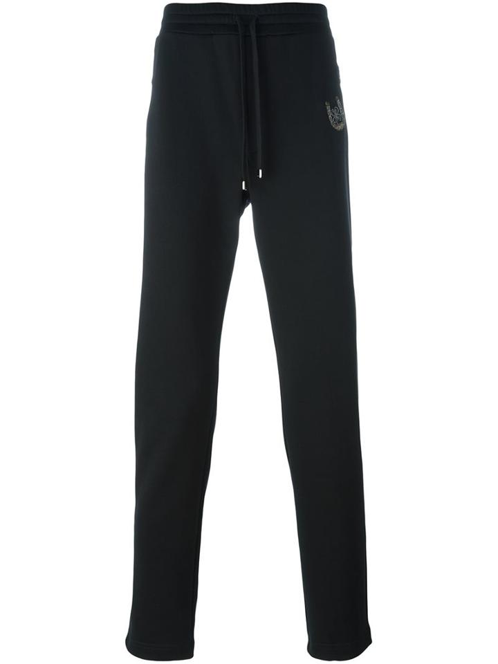 Dolce & Gabbana Embroidered Lucky Patch Track Pants