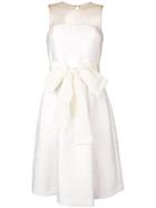 P.a.r.o.s.h. Bow Detail Jacquard Dress - White