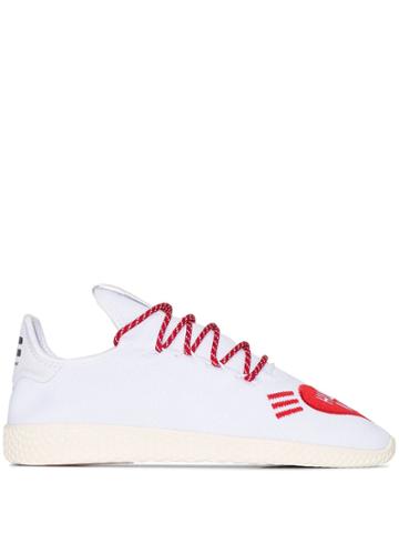 Adidas X Human Made White And Red Tennis Hu Sneakers