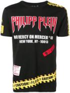 Philipp Plein Caution Warning Logo T-shirt - Black