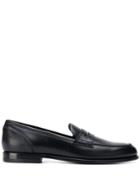 Balmain Leather Penny Loafers - Black