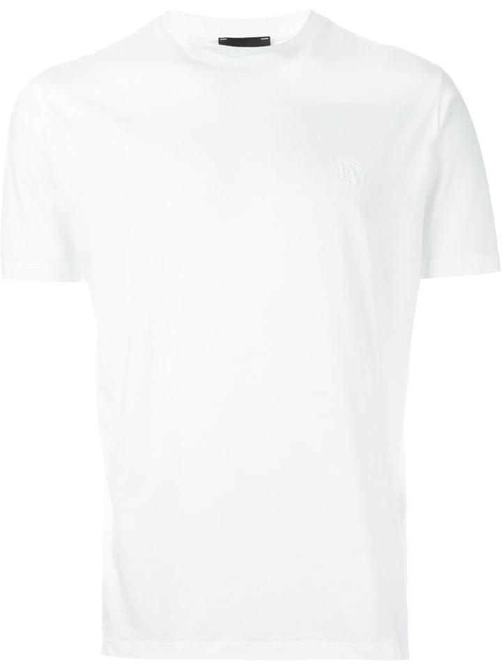 Emporio Armani Logo Round Neck T-shirt, Men's, Size: M, White, Cotton