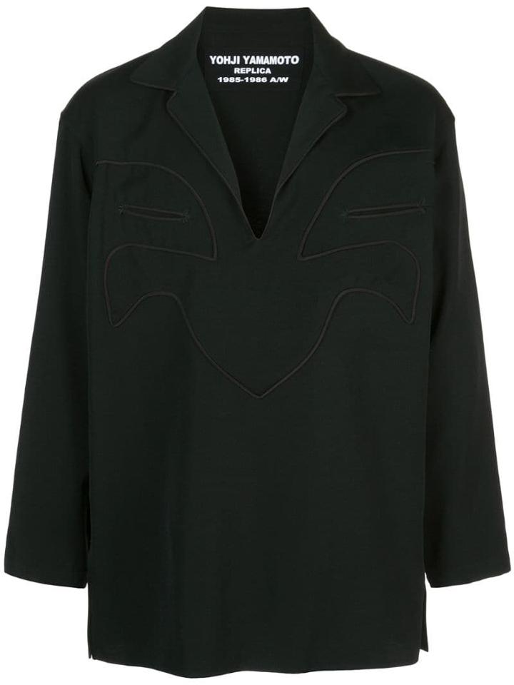 Yohji Yamamoto Cord Piping Shirt - Black