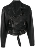Versace Vintage 1980's Biker Jacket - Black