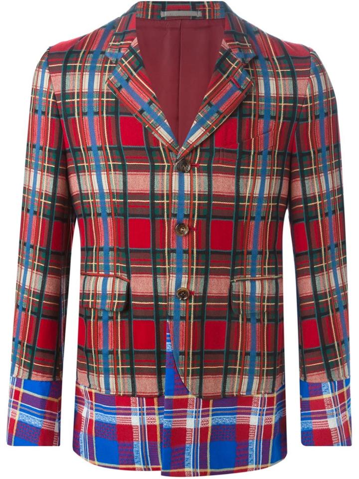 Comme Des Garçons Vintage Multi Check Jacket - Red