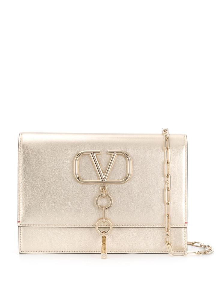 Valentino Valentino Garavani Small Vcase Metallic Bag - Gold