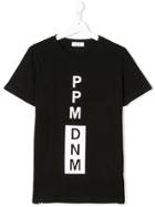 Paolo Pecora Kids Blocked Logo T-shirt - Black